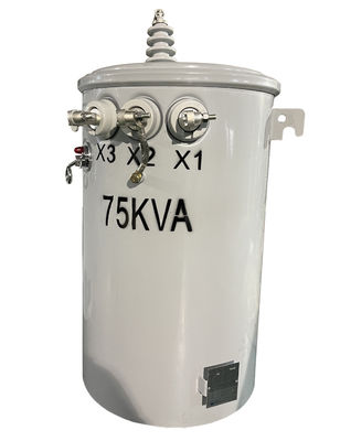 شراء 75KVA محول نوع الزيت المثبت على القطب 7620 فولت 13200 فولت أحادي الطور التصنيع عبر الإنترنت