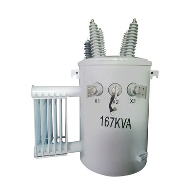 شراء 167kva محول طاقة توزيع واحد مرحلة فوق رأس قطب مثبت 12kv التصنيع عبر الإنترنت