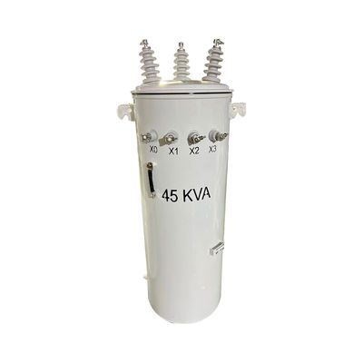 شراء 75KVA ثلاثي المرحلة قطب مثبت محول زيت غمرة 13800V إلى 480V التصنيع عبر الإنترنت