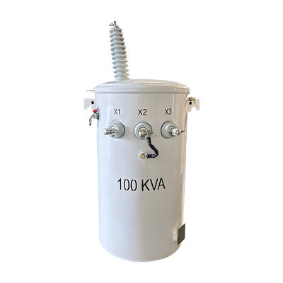 شراء 100KVA محول قطب طاقة واحد المرحلة النوع النفط الملف مزدوج 34.5KV إلى 120V التصنيع عبر الإنترنت