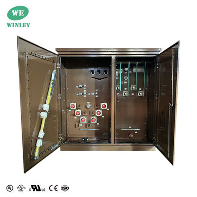 شراء 3 مرحلة منصة مثبتة محول التوزيع خطوة إلى أسفل 1000Kva 34500V إلى 208Y غمر الزيت اللون المخصص UL / CUL التصنيع عبر الإنترنت