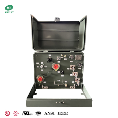 شراء 100Kva محول توزيع واحد مرحلة منصة مثبتة 13800V إلى 240V تلبية DOE 2016 التوزيع في الهواء الطلق التصنيع عبر الإنترنت