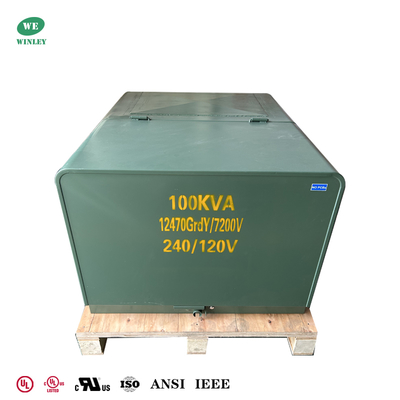 شراء IEEE Standard UL Certified 100Kva Single PhasePadmount Type Transformer Loop Feed 12.47KV إلى 240/120V إضافة حلقة المحول التصنيع عبر الإنترنت