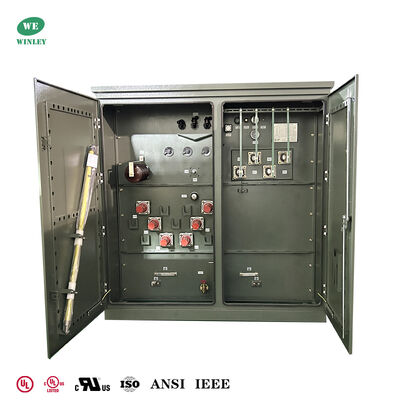 شراء 1500 KVA Three Phase Pad Mounted Transformer with 7-Level Off-Circuit Tapping Multi-Voltage Adaptation and Grounding Porcelain Bushing التصنيع عبر الإنترنت