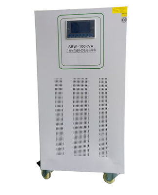 100KVA ثلاث مراحل الجهد المنظم النحاس استجابة 1s تحميل كاملة