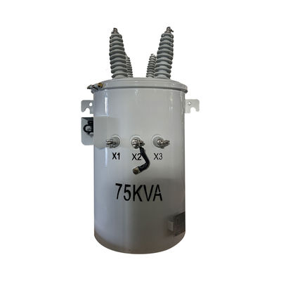 75kva واحد المرحلة القطب الكهربائي مثبت نوع التوزيع المحول 34500 فولت إلى 240 فولت