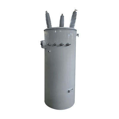 112.5Kva ثلاثة مراحل فوق رأس القطب المثبتة موزع محول زيت غمر 35KV
