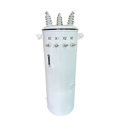45KVA قطب طاقة ثلاثي المراحل مثبت في محول التوزيع زيت غمر 12000V