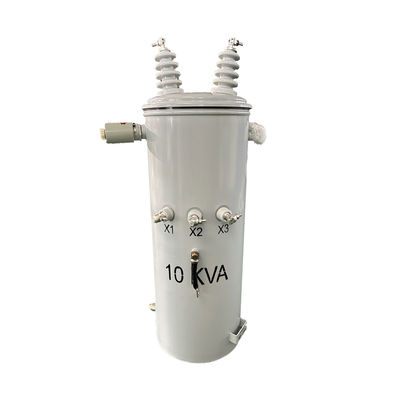 10Kva واحد المرحلة قطب مثبت المحول خطوة إلى أسفل النفط الطاقة الكهربائية 12470V إلى 240v