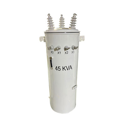 زيت محول ثلاثي المرحلة مثبت على القطب مغطى 13800V إلى 480Y / 277V 75KVA