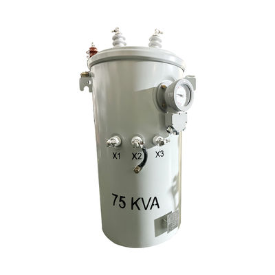 75Kva محول الكهرباء نوع النفط التوزيع محول واحد مرحلة قطب مثبت 2400/4160GrdY