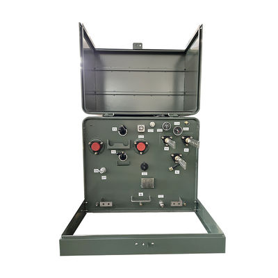 200KVA محول واحد مرحلة منصة مثبتة زيت غمرة التوزيع الكهربائي المحول 34500 فولت إلى 240 فولت