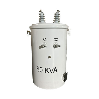 50KVA محول توزيع قطب واحد المرحلة النفط غارق 12470V إلى 277V