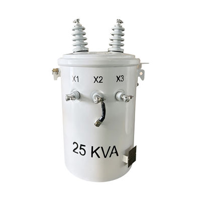 25KVA واحد المرحلة قطب مثبت محول التوزيع 4160V إلى 120V ANSI / IEEE C57