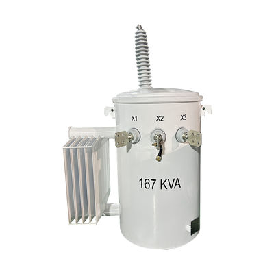 محول التوزيع المثبت على قطب واحد مرحلة مزدوجة الملف 167Kva 34.5KV إلى 120V