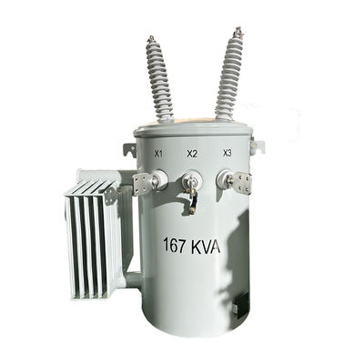 المعيار ANSI واحد المرحلة المحولات المغمورة بالزيت 167KVA 34.5KV قطب تركيب محول الطاقة