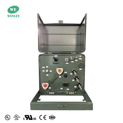 المحول المثبت على منصة مرحلة واحدة سائل مليء 100Kva 12470GrdY/7200 DOE 2016 تصنيفات الكفاءة