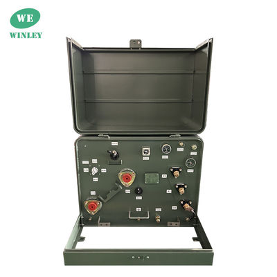 167Kva منصة مرحلة واحدة مثبتة المحول التوزيع السكني 13.8KV DOE 2016 معيار