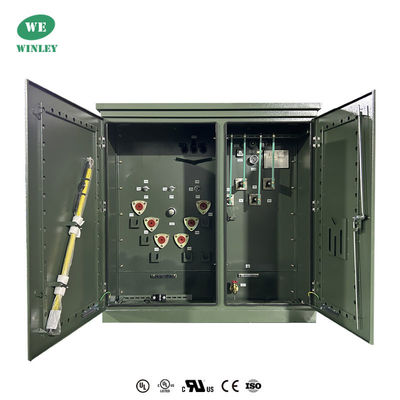 1000Kva محول ثلاثي المراحل مثبت على منصة 304SS توزيع 12000 فولت غمر بالزيت UL / CUL معتمد