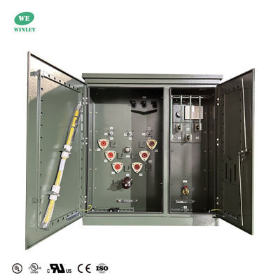محول الطاقة الشمسية 225kva محول ثلاثي المراحل مثبت على منصة لتطبيقات الطاقة الشمسية Step Up 208V إلى 13.8KV