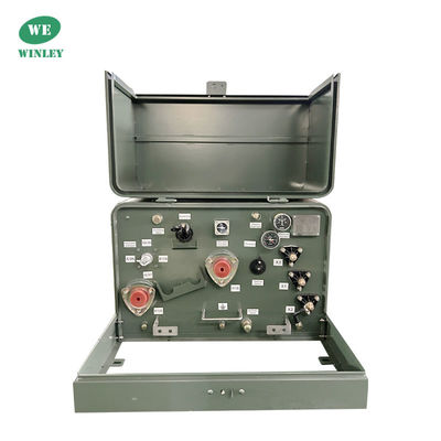 50kva واحد المرحلة منصة مثبتة المحول محول التوزيع الغمر بالزيت 13800V ANSI / IEEE C57