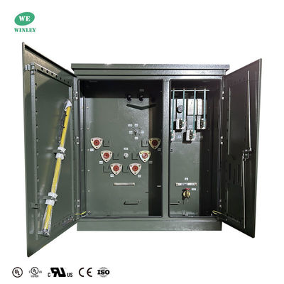 محول توزيع ثلاثي المراحل المغمور بالزيت من 12470 فولت إلى 480 فولت مع معايير CT ANSI IEEE DOE 2016