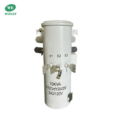 10KVA واحد المرحلة قطب مثبت محول التوزيع الزيت غمرة 4160V المصنع