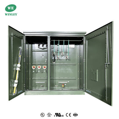 2100Kva محول ثلاثي المراحل مثبت على منصة التوزيع المغمور بالزيت 13800 إلى 480 فولت IEEE C57
