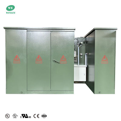 محول تطبيق 5MVA BESS محول ثلاثي المراحل مثبت على منصة Step Up 5000Kva 12000V إلى 480Y/277