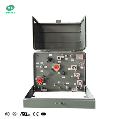 DOE 2016 المعيار واحد المرحلة منصة مثبتة المحول 100 Kva13800V إلى 120V UL / cUL معتمدة