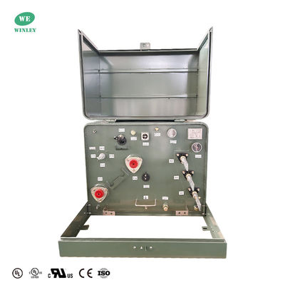 UL مدرجة 167kVA محول ثابت على منصة مرحلة واحدة 13800V إلى 120V محول توزيع غارق في الزيت معايير ANSI IEEE