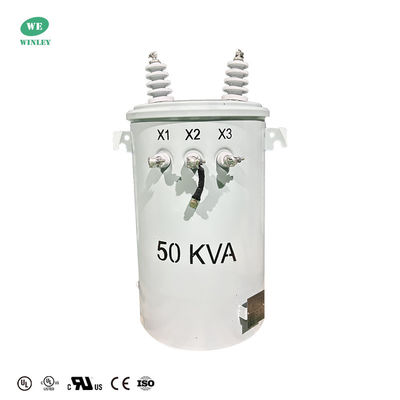 معتمد من قبل UL 50KVA عبارة عن محول متصاعد من مرحلة واحدة من نوع 13200V إلى 120V