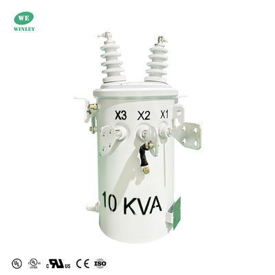 الجهد المتوسط 10KVA زيت غارق واحد مرحلة قطب مثبت محول الطاقة المحول 12470V إلى 120V