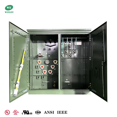 UL المدرجة 1500Kva محول ثلاثي المراحل مثبت على منصة توزيع نظام الطاقة عدة فولت 13.8 كيلو فولت 13.2 كيلو فولت 12.47 كيلو فولت إلى 480 فولت معايير ASNI