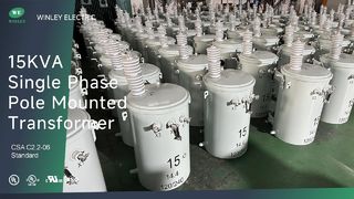 محول مثبت على القطب 15kva 13.8kv محول الطاقة المغمور بالزيت CSA C2.2 Standard cUL معتمد